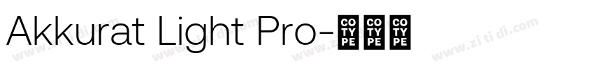 Akkurat Light Pro字体转换